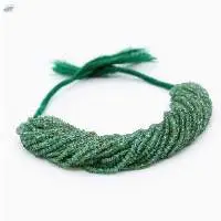 Emerald Rondelle Faceted Beads