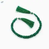 Green Onyx Drops Faceted Beads