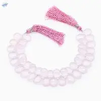Rose Quartz Smooth Pears Beads