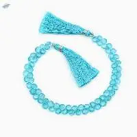Apatite 5mm to 6mm Heart Shape Briolette Beads