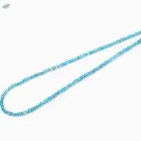 Neon Apatite Gemstone Rondelle Beads