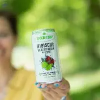 HIbiscus Infused Water With Lime