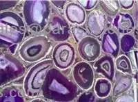 D purple crystal agate slab