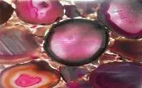 D ruby agate slab