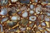 Natural plume agate slab