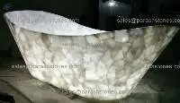 White Quartz Bath Tub