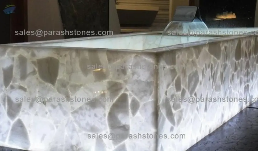 White Quartz Bath Tub Rectangular