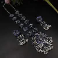 Antique Finish Necklace, Long Necklace Set