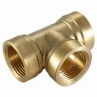 Brass 3-Way Tee Pneumatic Hydraulic Pipe Fitting