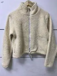 Ladies Crop Sherpa Jacket with full Zipper