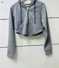 Ladies Crop Hoodie Jacket