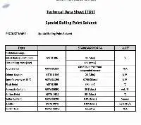 Special Boiling Point Solvent