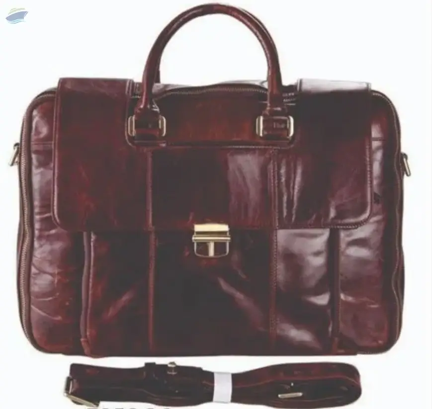 Black Leather Laptop Bag