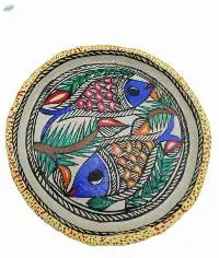 Madhubani Painted Paper Mache Plate