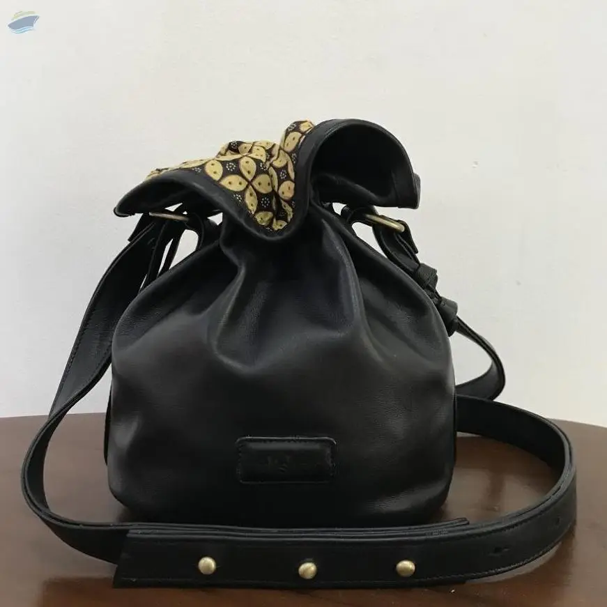 Adisher Genuine Leather Drawstring Hobo Bag