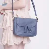 Adisher Genuine Leather Shoulder Messenger Bag