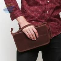 Adisher Genuine Leather Pouch Organizer Bag