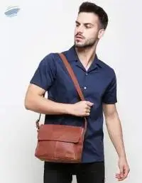 Adisher Genuine Leather Messenger Shoulder Bag