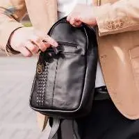 Adisher Genuine Leather Crossbody Backpack