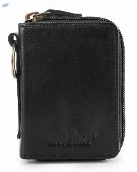 Black Leather Key Fob Wallet Key Case
