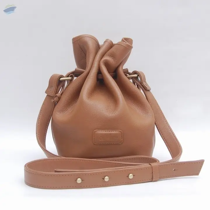 Adisher Genuine Leather Drawstring Hobo Bag