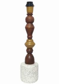 TI-3042 Iron, Wood & Terrazzo Table Lamp  