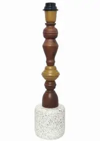 TI-3042 Iron, Wood & Terrazzo Table Lamp  