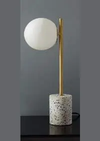 TI-3044 Iron, Glass & Terrazzo Table Lamps  