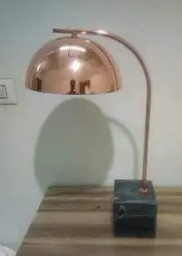 TI-3050 Marble & Iron Table Lamp With Rose Gold