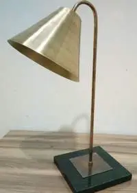TI-3052 Iron & Marble Table Lamp With Antique  