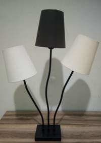 TI-3054 Iron & Marble Table Lamp With Black  