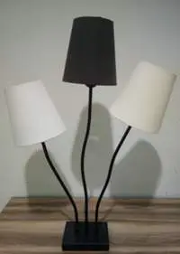 TI-3054 Iron & Marble Table Lamp With Black  