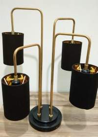 TI-3055 Iron Table Lamp with Antique Brass  