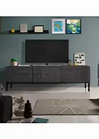 Modern TV Cabinet 55x180x40 Cm With Ms Base