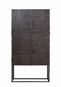 Modern 4-Door Vitrine Cabinet 177x90x40 cm