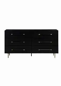 Mango Wood Sideboard With Brass Accents