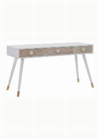 White & Natural Mango Wood Console Table