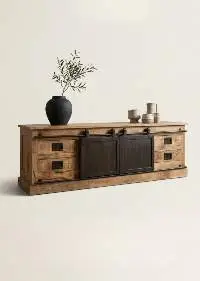 Premium Handcrafted Wooden Iron Tv Cabinets