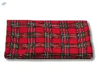 Unstitched Yarn Dyed Red Plaid Fabric