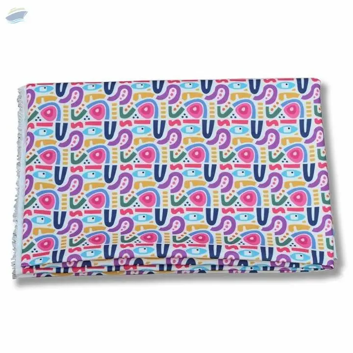 Multicolor Canvas Digital Printed Fabric