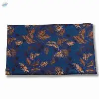 Navy Blue Digital Print Canvas Fabric