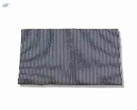White & Brown Cotton Duck Stripe Print Fabric