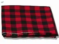 Unstitched Cotton Tom-Tom Red Check Fabric