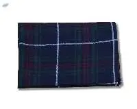 Unstitched Green Blue Cotton Twill Check Fabric