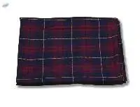 Unstitched Maroon Blue Cotton Twill Check Fabric