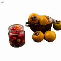 Pickled cherry tomatoes in jar