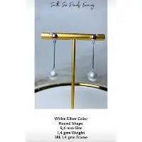 Oval Pearl Earings