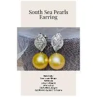 Gold Pearl & Diamond Earings
