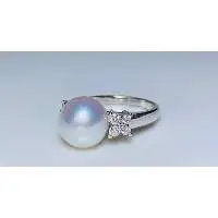 Pearl-Diamond Butterfly Ring