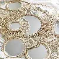 Rattan Mirror